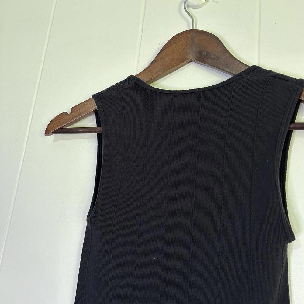 Zara Black Sleeveless Fitted One Piece Bodysuit Women's Medium Large - Picture 3 of 5